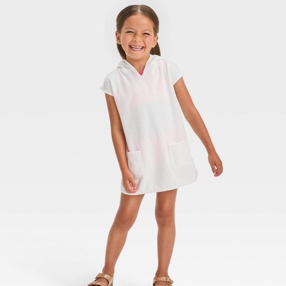 🥰🥰Cat & Jack Towel Terry Hooded Cover Up Dress🥰🥰 - Picture 1 of 6